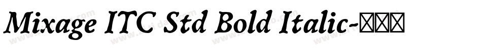 Mixage ITC Std Bold Italic字体转换